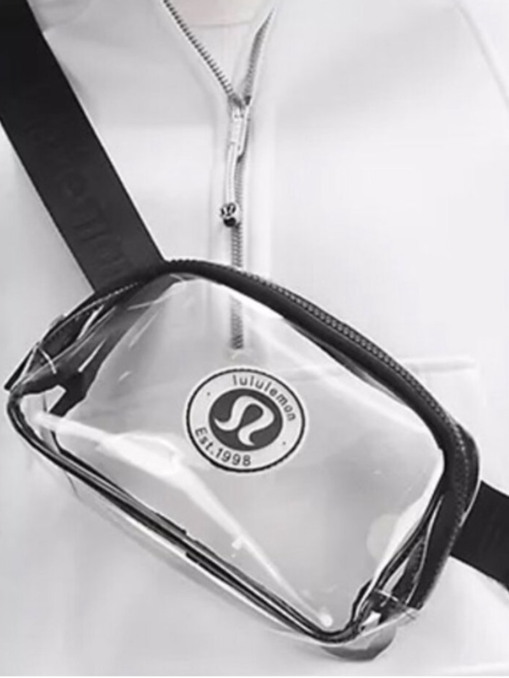 lululemon Black Transparent Belt Bag 1L NWT STADIUM READY !! - Picture 2 of 8